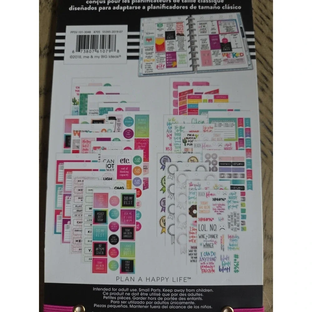 The Happy Planner Sticker Books LOT OF 3 New NWT Planner Stickers Happy Planner
